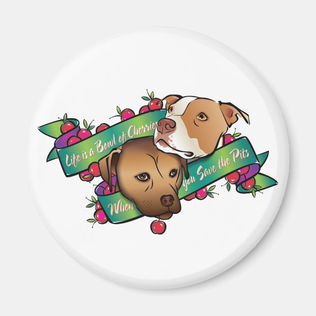 Das Leben ist eine Schüssel Kirschen... Magnet (Vorne)