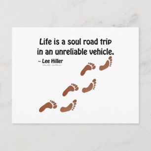 Das Leben ist eine Soul-Reise in einem unzuverläss Postkarte
