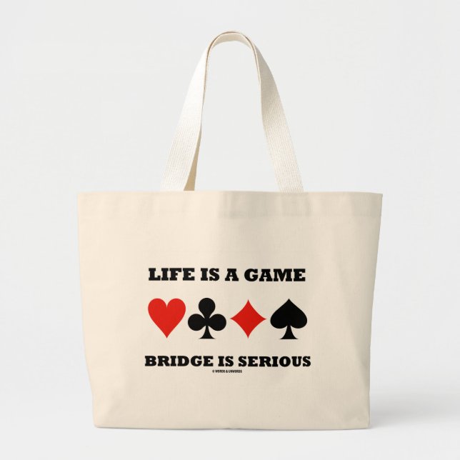 Das Leben ist eine Spiel-Brücke ist ernst (vier Jumbo Stoffbeutel (Vorne)