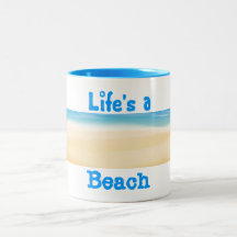 Das Leben ist eine Strand-Tasse