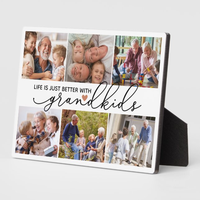 Das Leben ist einfach besser mit Großkindern Fotoplatte (Seite)