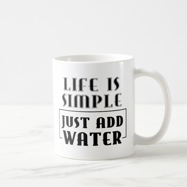 DAS LEBEN IST EINFACH, WASSERMOTTO SURFERS SURF HI KAFFEETASSE (Rechts)