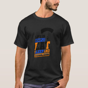 Das Leben ist einfach zu essen Schlaf und Paraglid T-Shirt