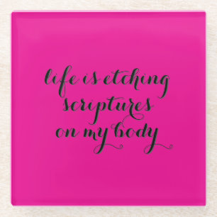 Das Leben ist erstickt Glasuntersetzer