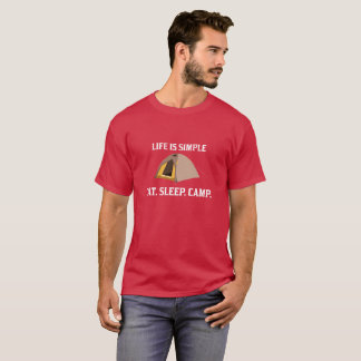 Das Leben ist essen Schlaf-Lager einfach T-Shirt