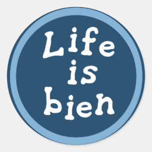 Das Leben ist geeint Runder Aufkleber