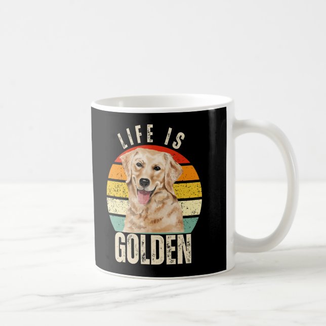Das Leben ist Gold - Goldener Retriever Kaffeetasse (Rechts)