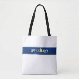 Das Leben ist Golden Dog Tovel Bag - Weiß Tasche