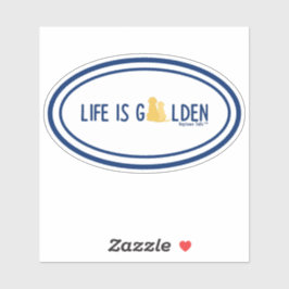 Das Leben ist Golden Vinyl Sticker