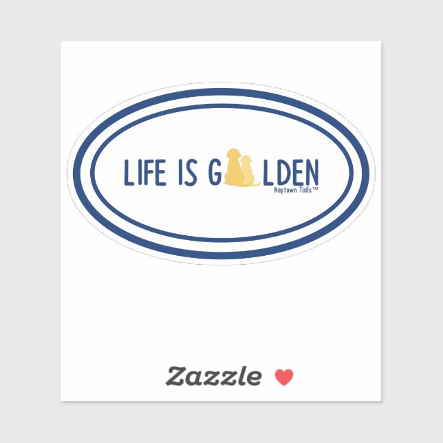 Das Leben ist Golden Vinyl Sticker (Blatt)