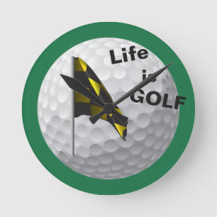 Das Leben ist Golf Flag Golfball Grüne Uhr