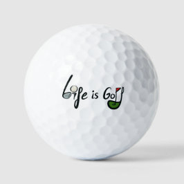 Das Leben ist Golf - Funny Golf Lover Zitat Design Golfball