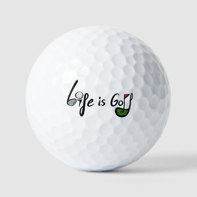 Das Leben ist Golf - Funny Golf Lover Zitat Design Golfball (Vorderseite)