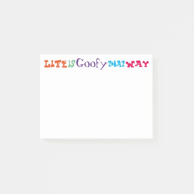 Das Leben ist goofy That Way Post-it Klebezettel (Vorderseite)