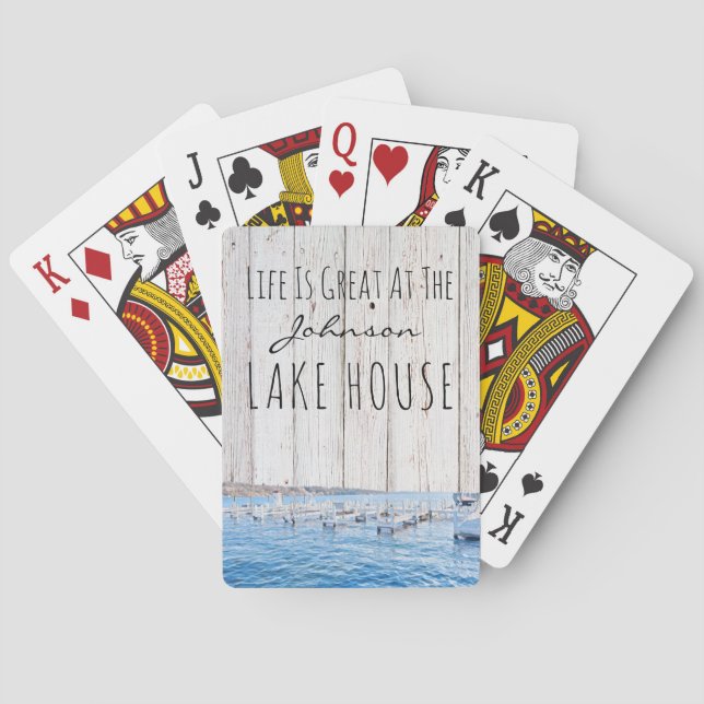 Das Leben ist großartig am Personalisierten Lakeho Spielkarten (Rückseite)