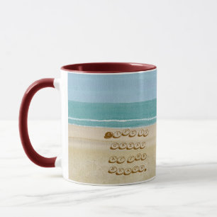Das Leben ist großartig am Strand, Strandbecher Tasse