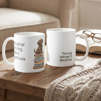 Das Leben ist großartig mit einem Hund und einem g Kaffeetasse