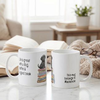 Das Leben ist großartig mit einem Hund und einem g Kaffeetasse