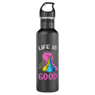 Das Leben ist gut Edelstahlflasche