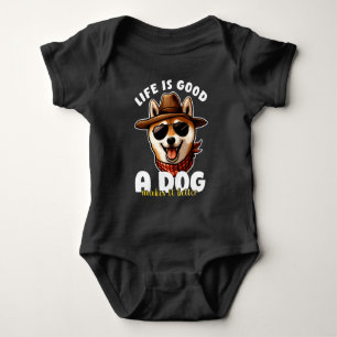 Das Leben ist gut - ein Hund macht es besser - Ges Baby Strampler