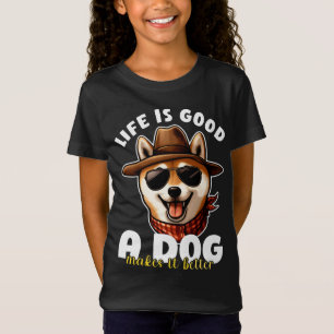 Das Leben ist gut, ein Hund macht es besser, Hunde T-Shirt