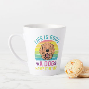 Das Leben ist gut, ein Hund macht es besser Milchtasse
