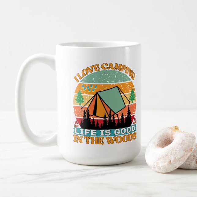 Das Leben ist gut im Wald Kaffeetasse (Mit Donut)