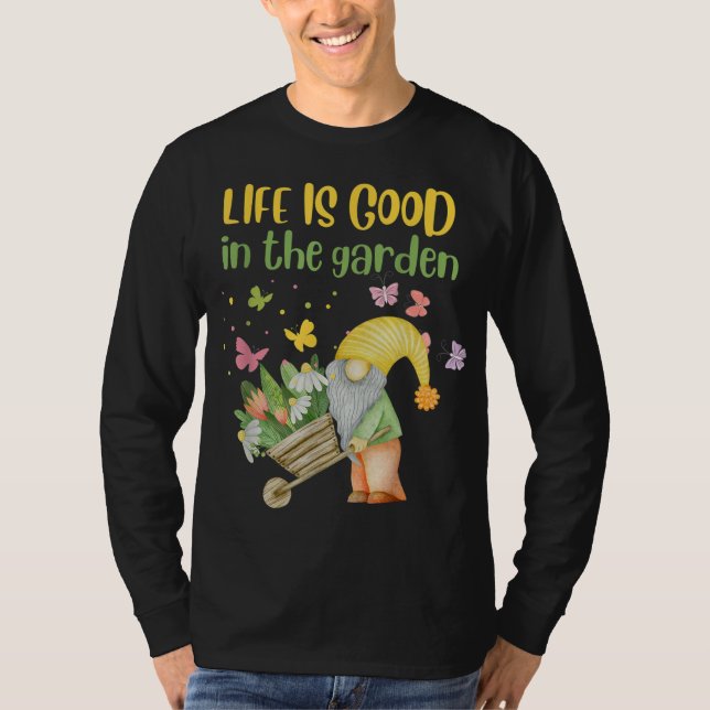 Das Leben ist gut in der Gärtnerfeder T-Shirt (Vorderseite)