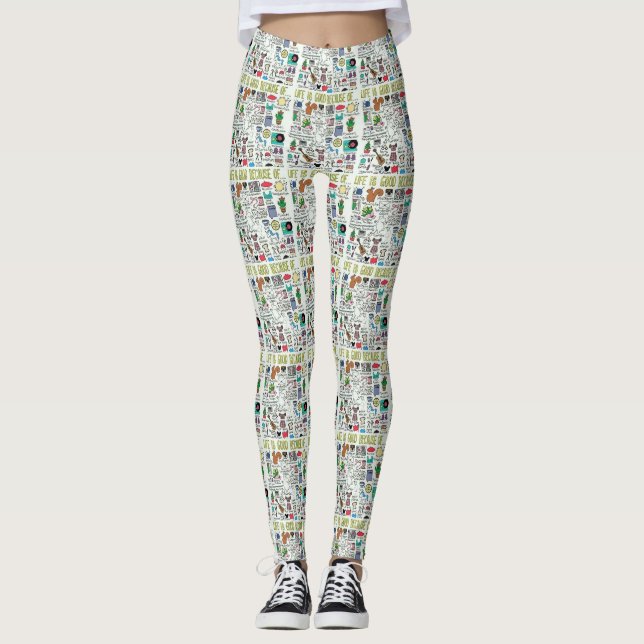 Das Leben ist gut Leggings (Vorderseite)