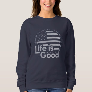 Das Leben ist gut. Mens Crusher T-Shirt Lig Flag C Sweatshirt