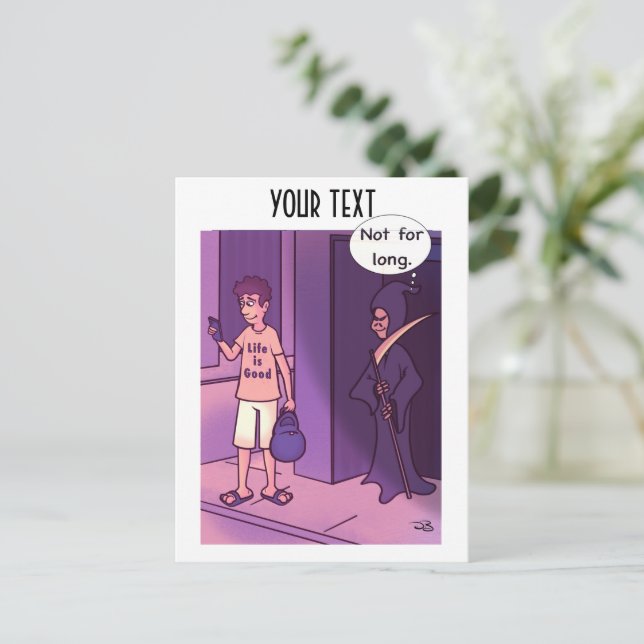 Das Leben ist gut Postkarte (Stehend Vorderseite)