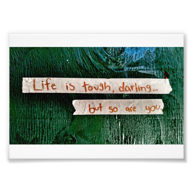 Das Leben ist hart Fotodruck (Vorne)