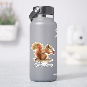 Das Leben ist hart, Kaffee hilft gestresstem Eichh Aufkleber