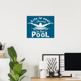 Das Leben ist im Schwimmbad Cool Swim Lovers Poste Poster