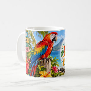 Das Leben ist in Farbe besser Papagei Kaffeetasse