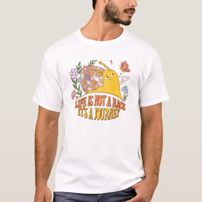 Das Leben ist kein Rennen, sondern eine Reise T-Shirt (Vorderseite)