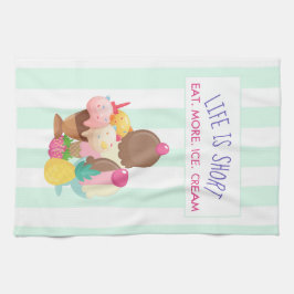 Das Leben ist Kurz Essen Mehr Eis Geschirrtuch