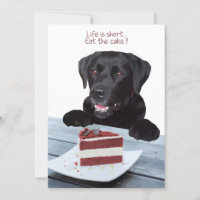Das Leben ist kurz, essen Sie den Kuchen - Schwarz