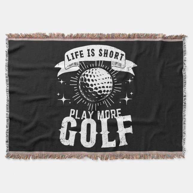 Das Leben ist Kurz. Mehr Golf spielen Decke (Vorderseite)