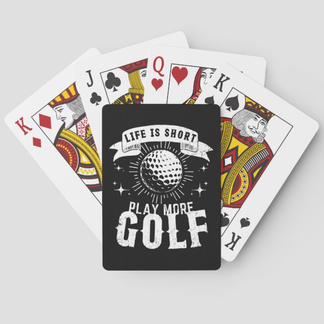Das Leben ist Kurz. Mehr Golf spielen Spielkarten (Rückseite)