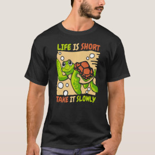 Das Leben ist kurz, nimm es langsam Rotohr-Schmuck T-Shirt