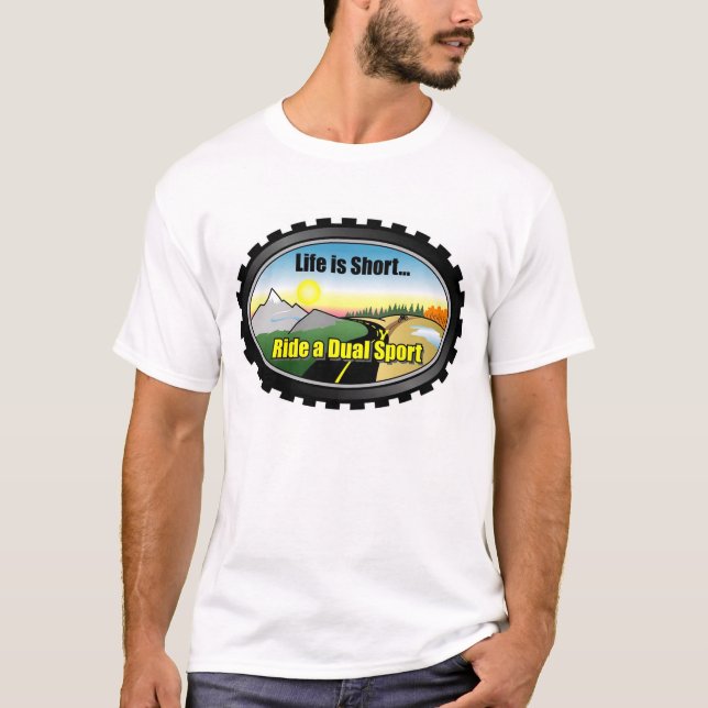 Das Leben ist. kurz. Reiten Sie ein T-Shirt (Vorderseite)