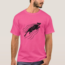 Das Leben ist kurz. Schwimm deinen Hund! Black Dog T-Shirt