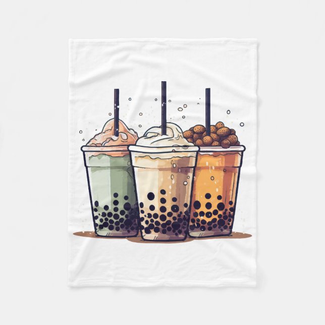 Das Leben ist kurz, trinken Sie den Boba Fleecedecke (Vorderseite)