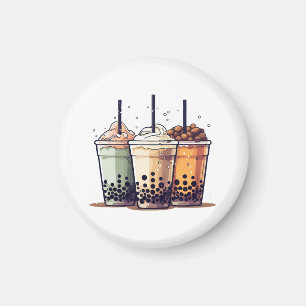 Das Leben ist kurz, trinken Sie den Boba Magnet