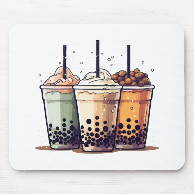 Das Leben ist kurz, trinken Sie den Boba Mousepad (Vorne)