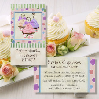 Das Leben ist Kurzer Cupcakes - Visitenkarten Visitenkarte