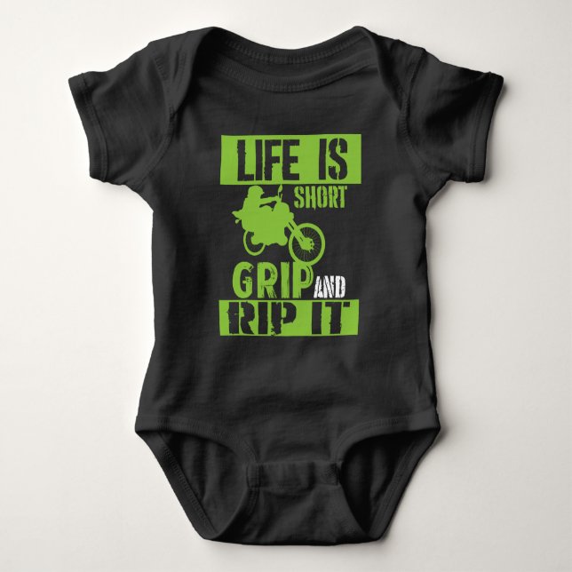 Das Leben ist kurzer Griff und zerreißt ihn - Baby Strampler (Vorderseite)
