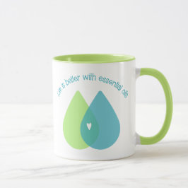 Das Leben ist mit der wesentliche Öl-Tasse besser Tasse