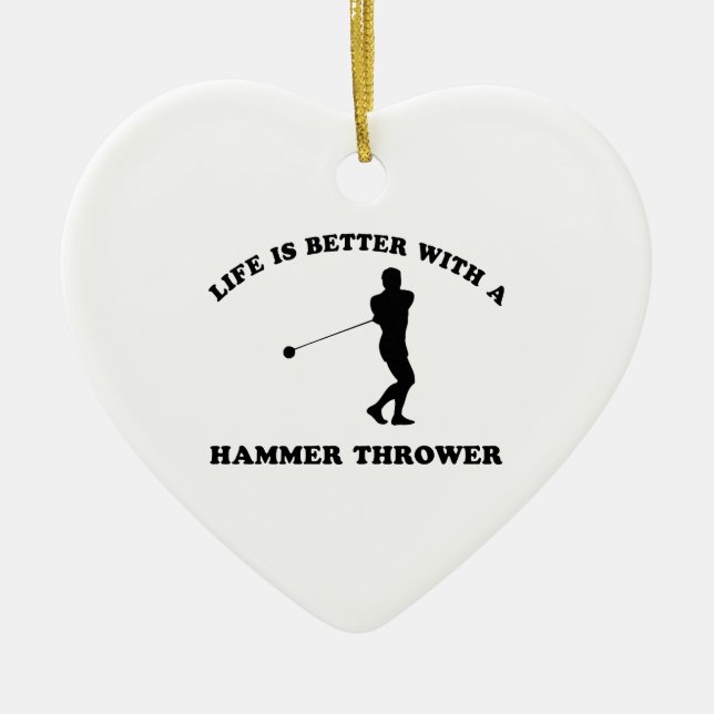 Das Leben ist mit einem Hammer-Spritzring besser Keramik Ornament (Vorne)